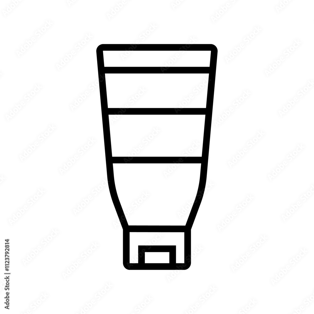 Poster cream tube icon outline vector for web ui