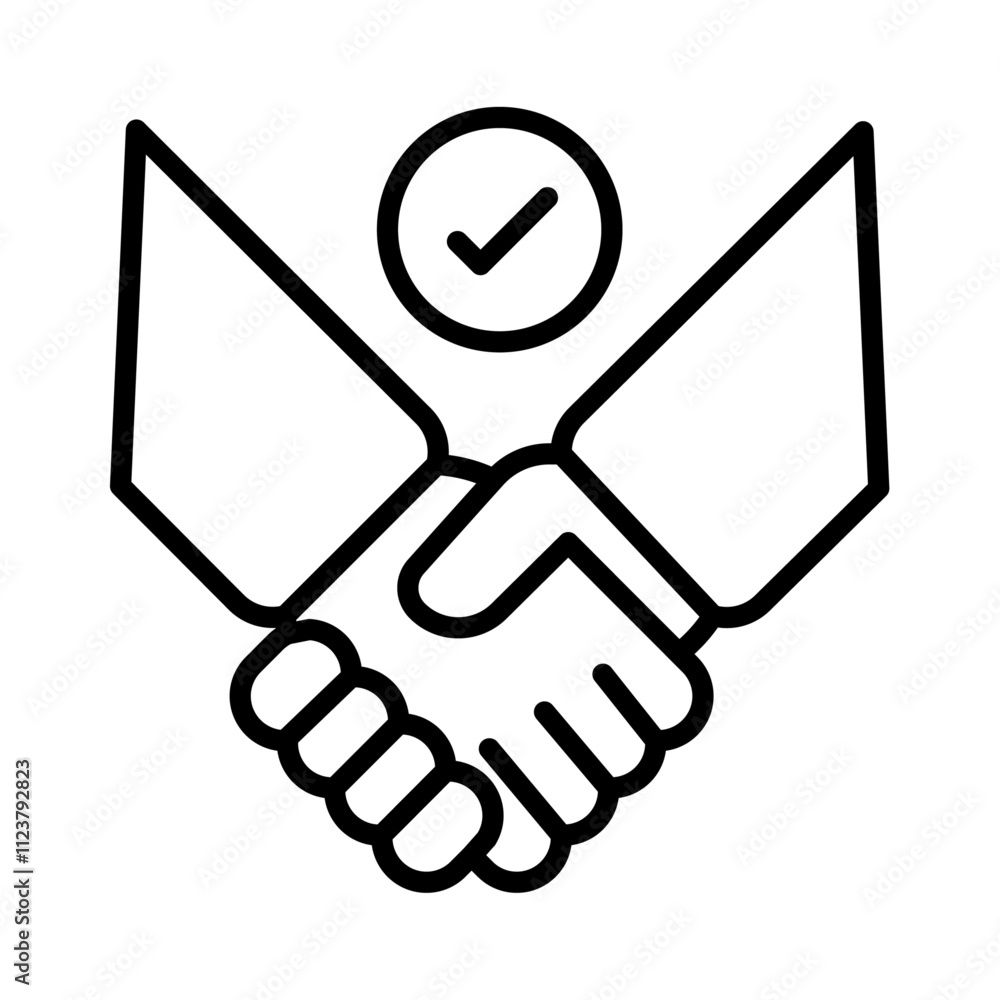Aufkleber Deal icon Outline vector for web ui