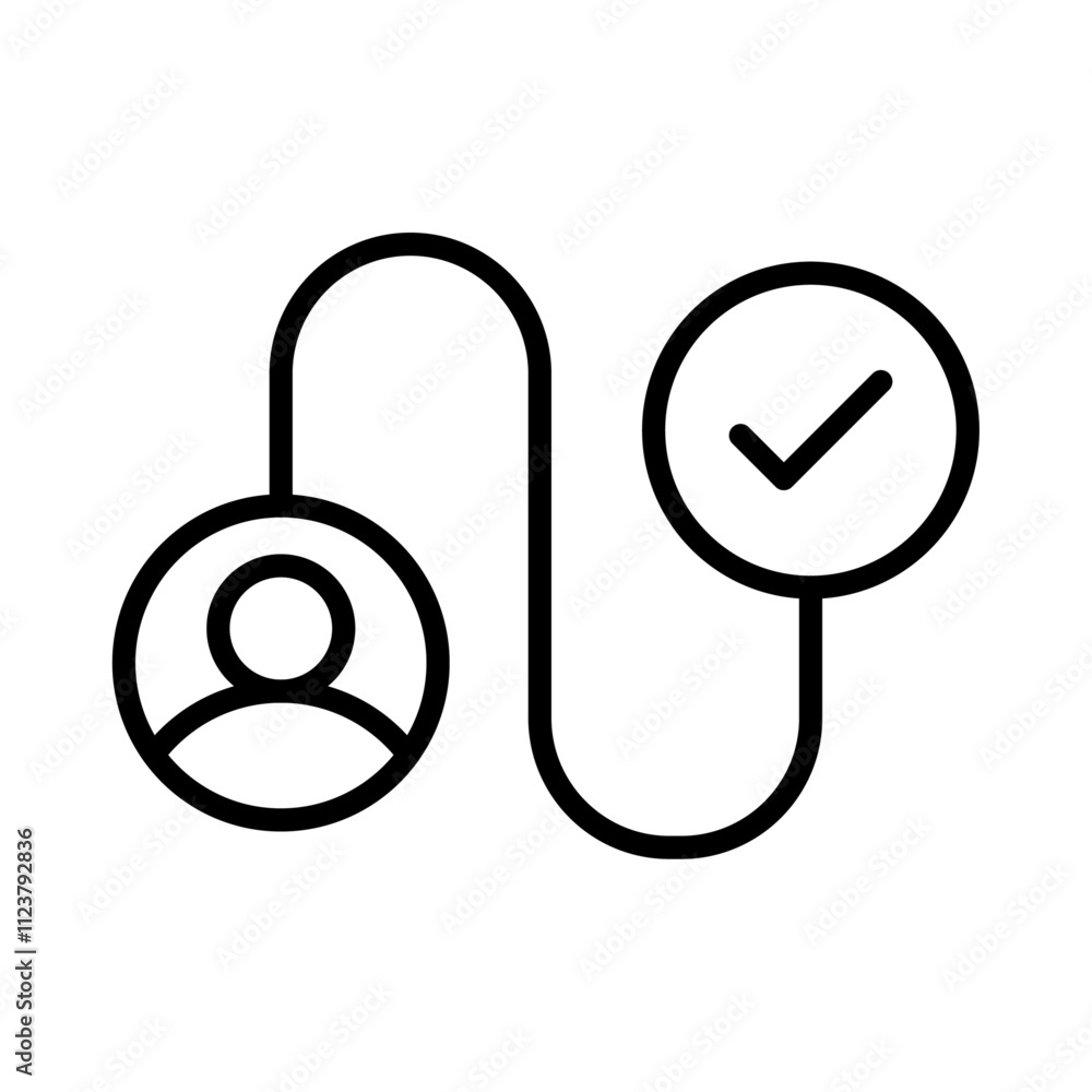 Aufkleber Customer journey icon Outline vector for web ui
