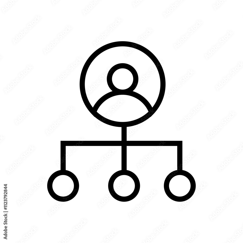 Aufkleber Department head icon Outline vector for web ui