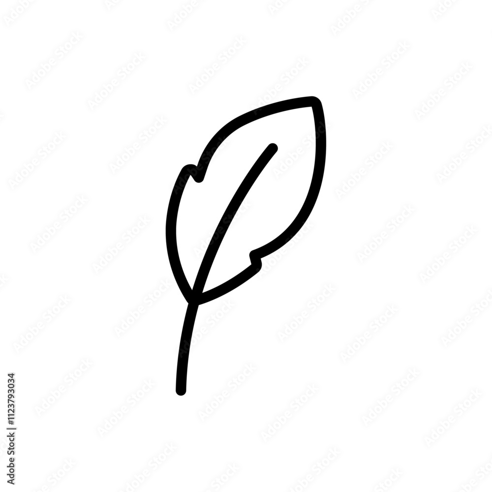 Aufkleber Feather Icon Outline vector for web ui