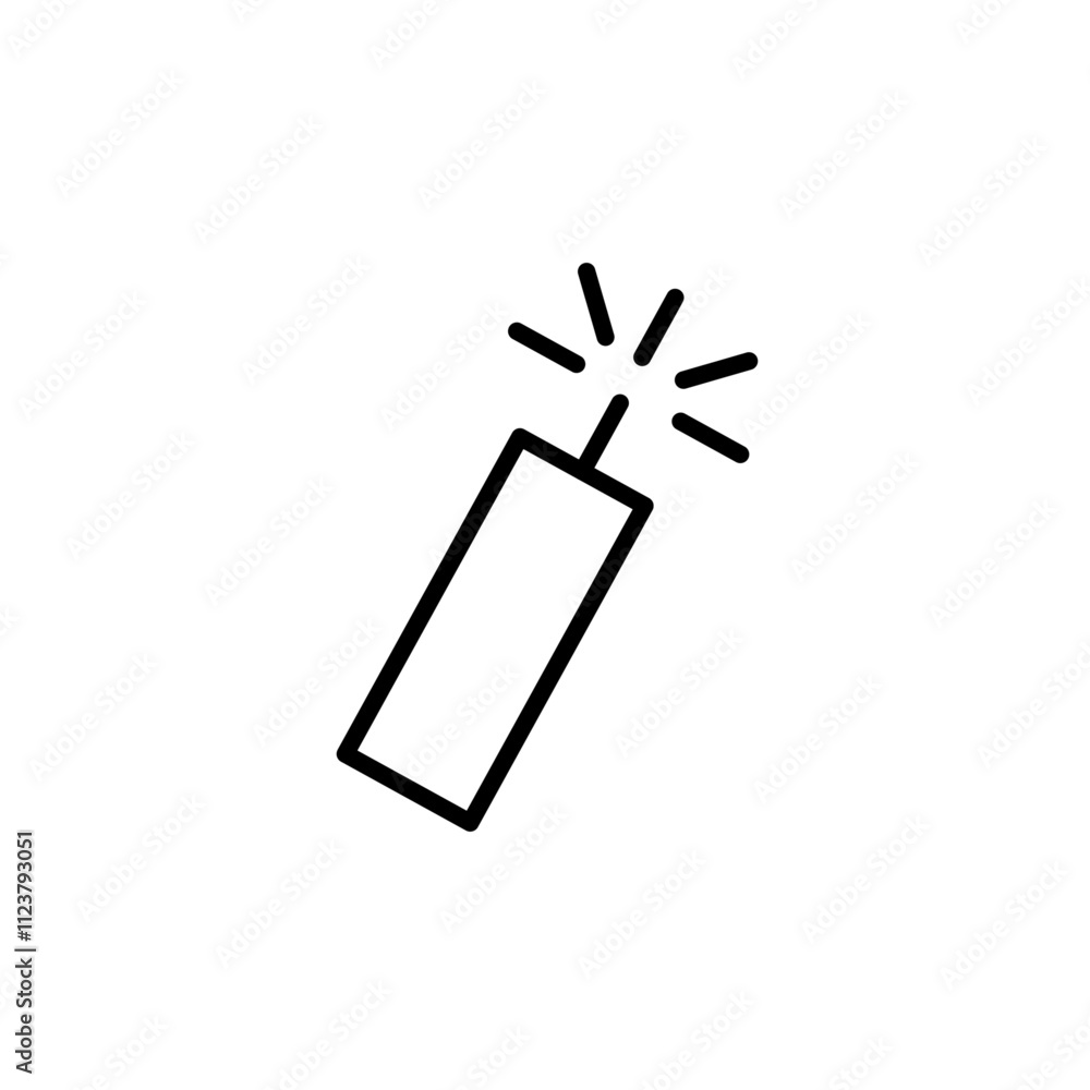 Poster firecracker icon Outline vector for web ui