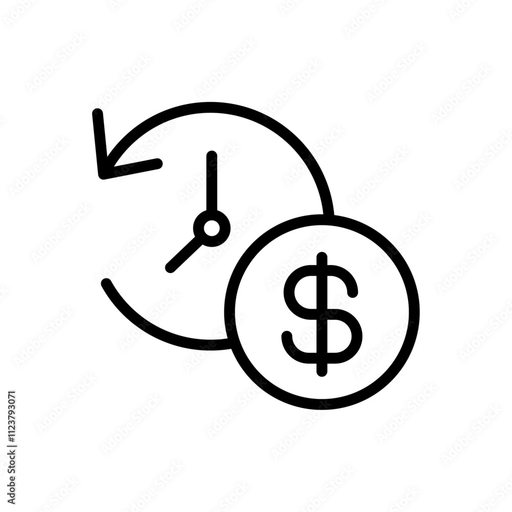 Poster fixed deposit icon Outline vector for web ui