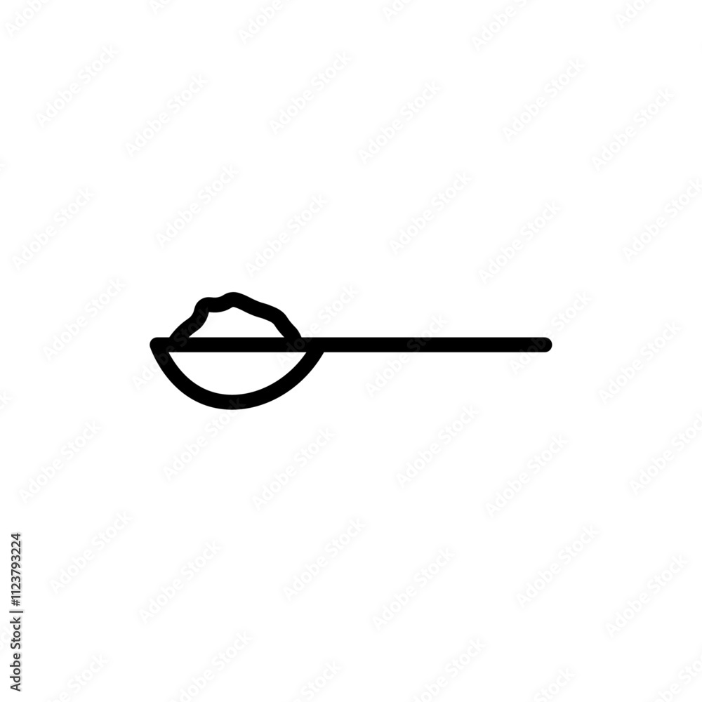 Aufkleber full spoon icon Outline vector for web ui