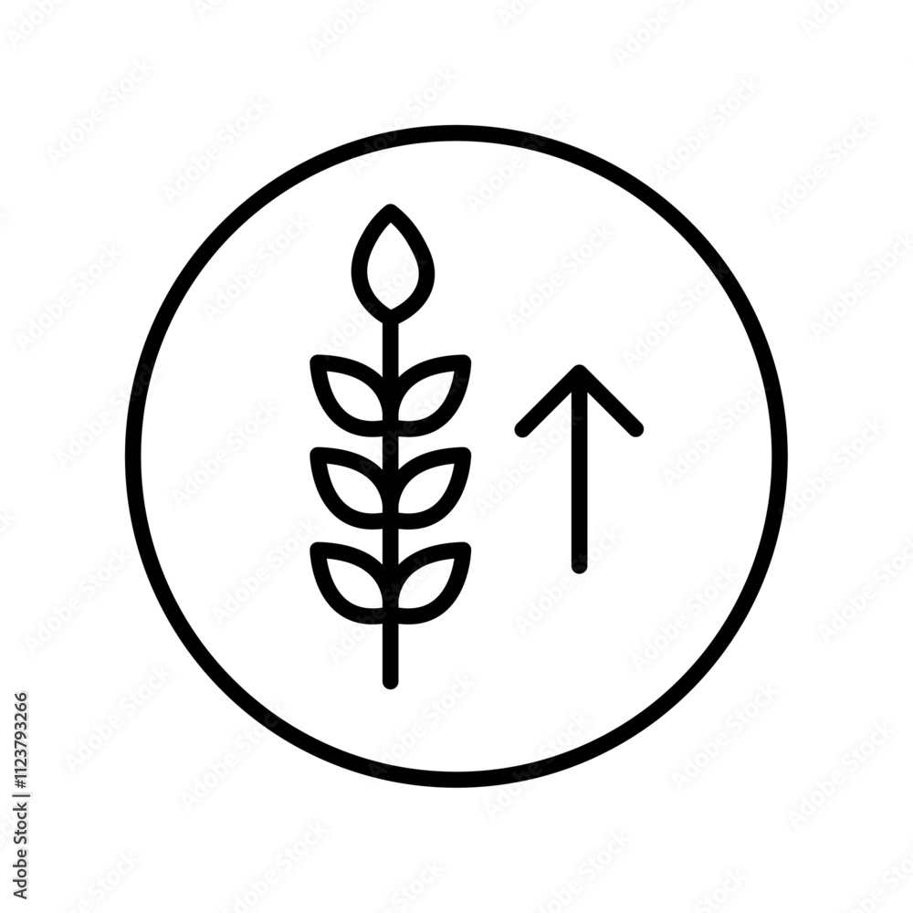 Poster high fiber food icon outline vector for web ui