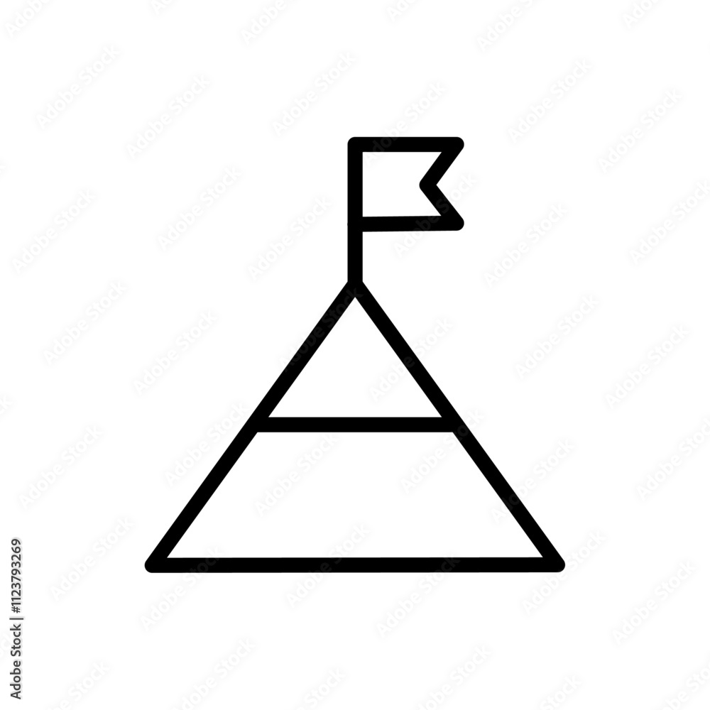 Poster Goal setting icon Outline vector for web ui