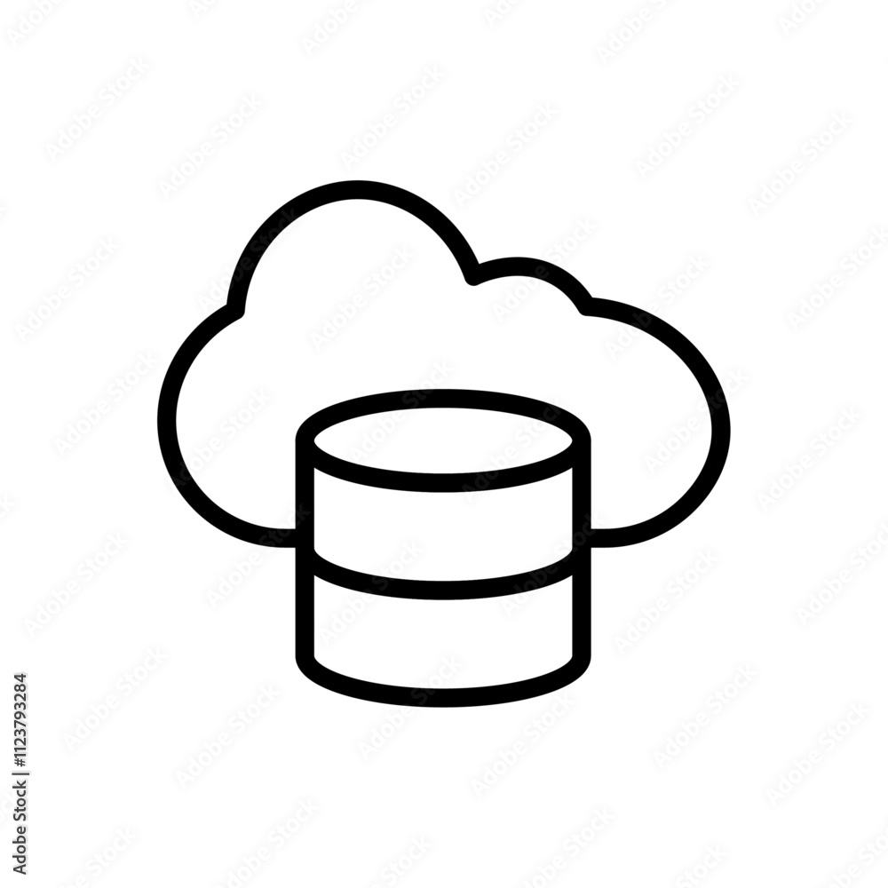 Aufkleber hosting icon outline vector for web ui