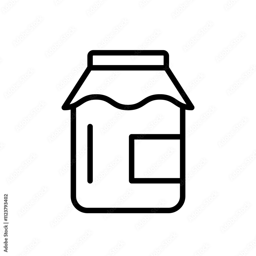Aufkleber Jam icon Outline vector for web ui