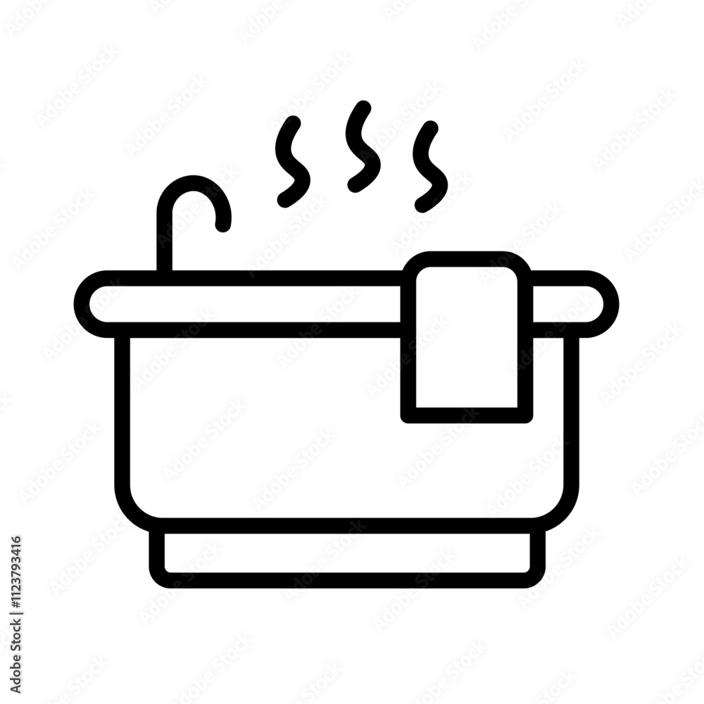 Poster jacuzzi icon outline vector for web ui