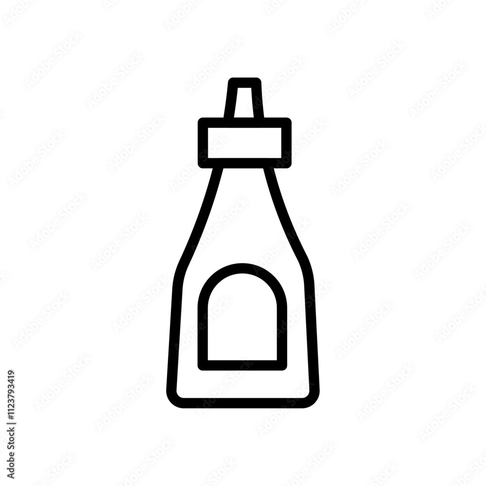 Aufkleber Ketchup icon Outline vector for web ui