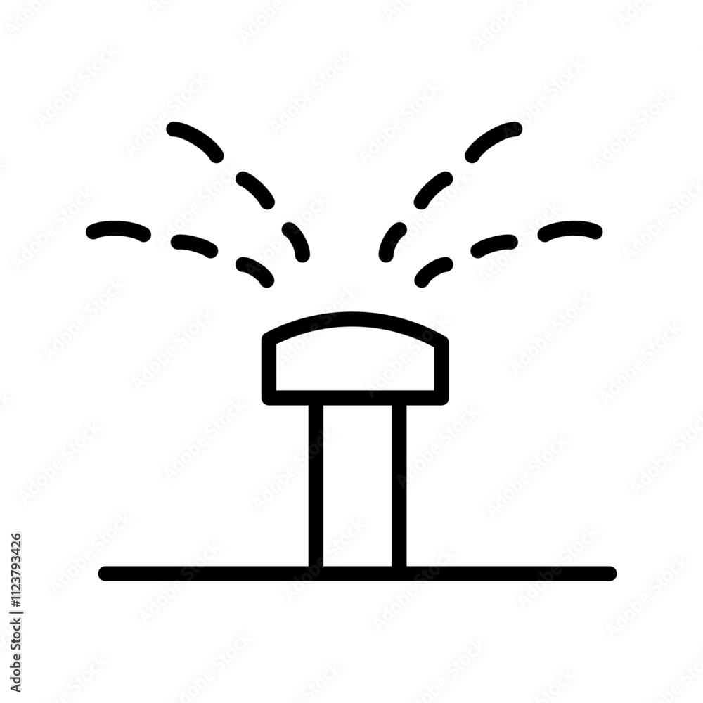 Aufkleber Irrigation icon Outline vector for web ui
