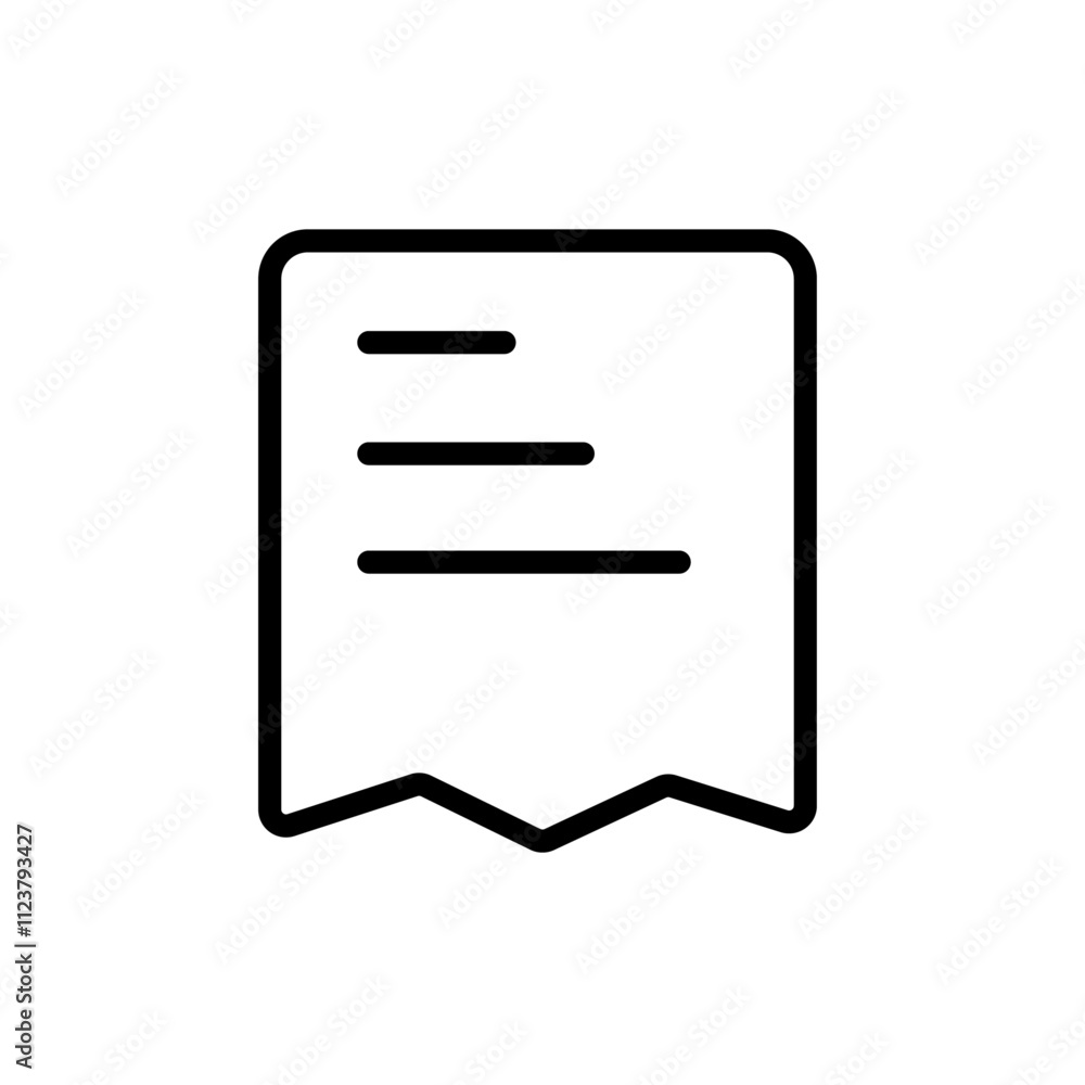 Poster invoice icon outline vector for web ui