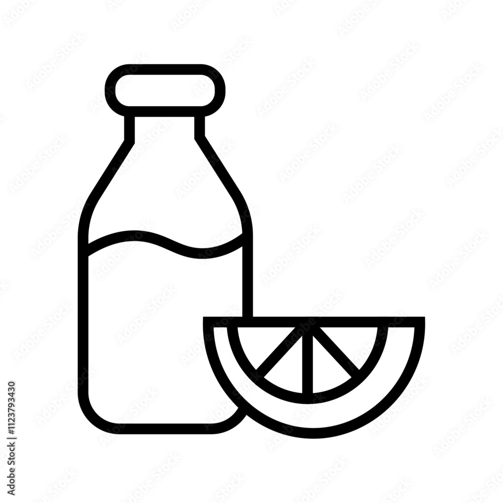 Poster Juice bottle icon Outline vector for web ui