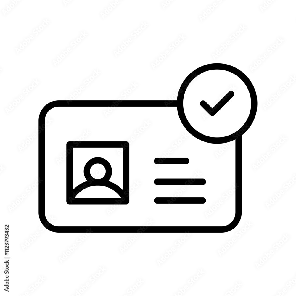 Aufkleber KYC icon Outline vector for web ui