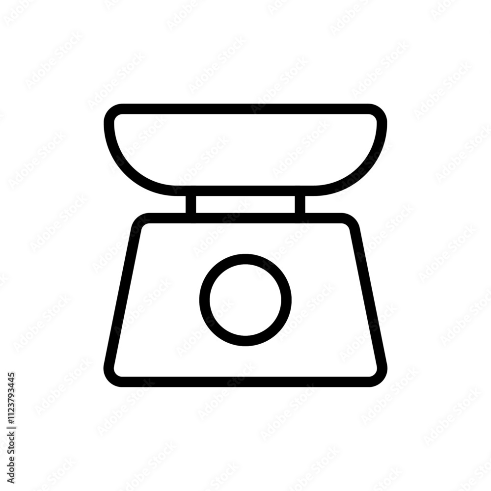 Poster kitchen scales icon outline vector for web ui