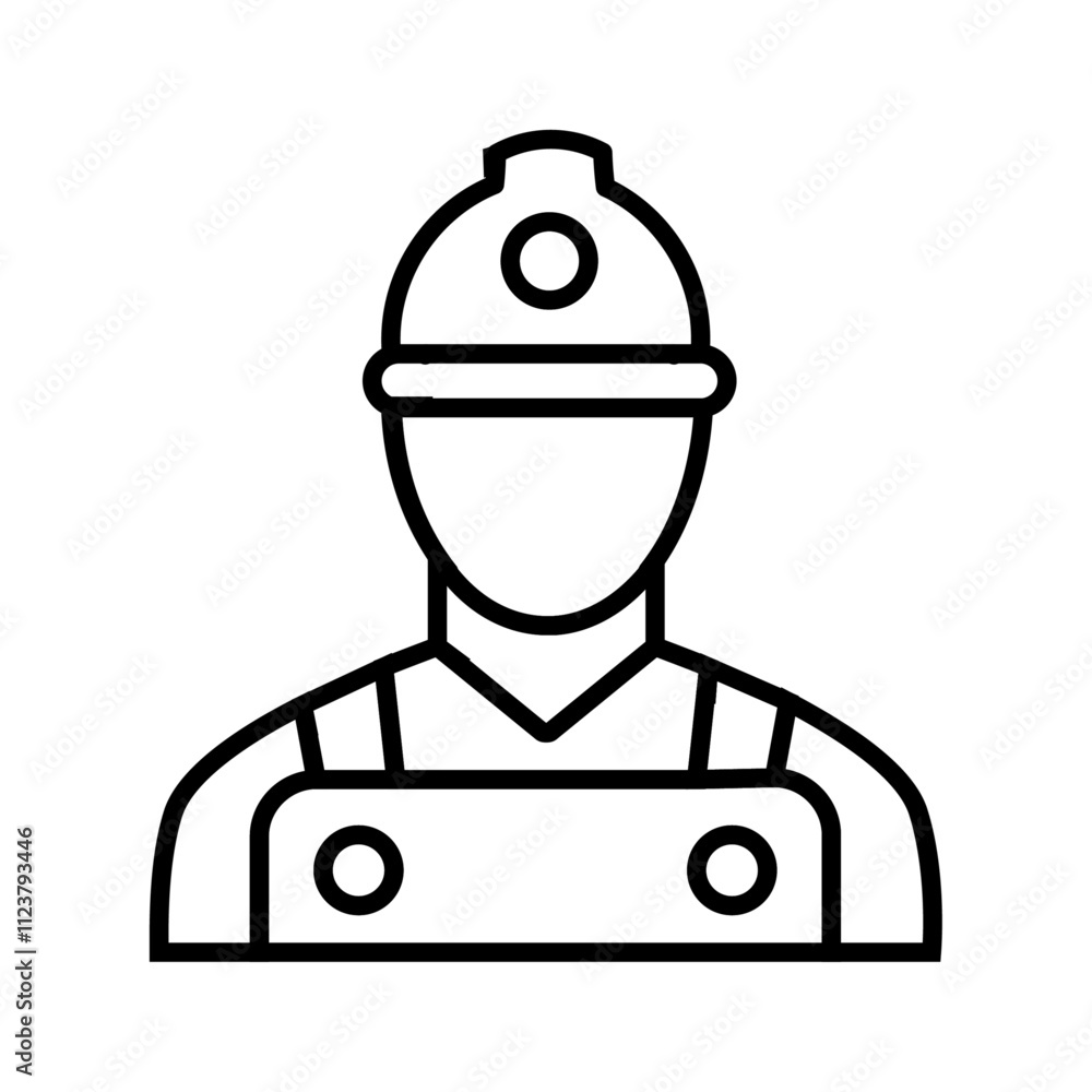 Aufkleber Labour icon Outline vector for web ui