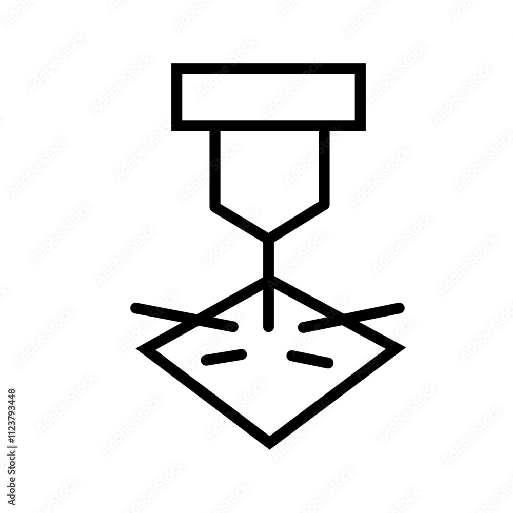 Poster Laser machine icon Outline vector for web ui