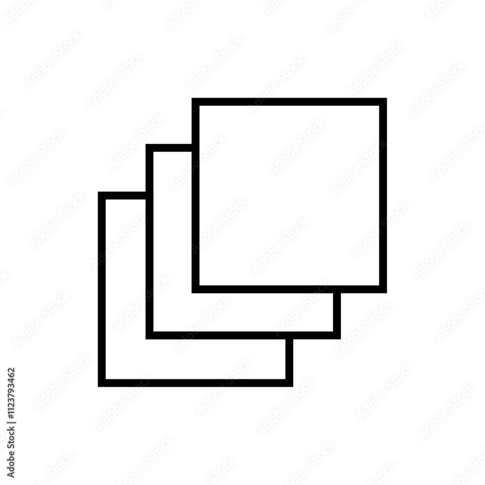 Aufkleber layers icon outline vector for web ui