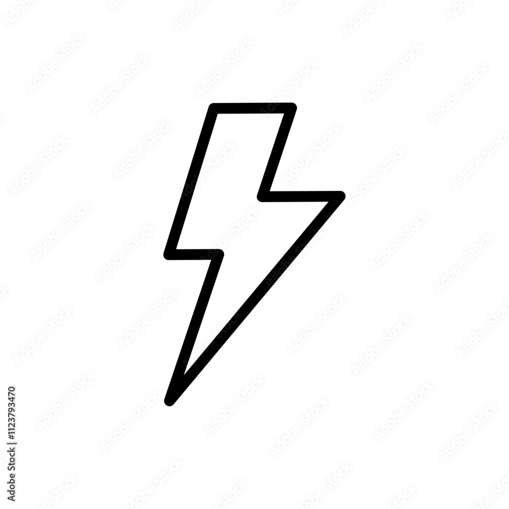 Poster lightning icon outline vector for web ui
