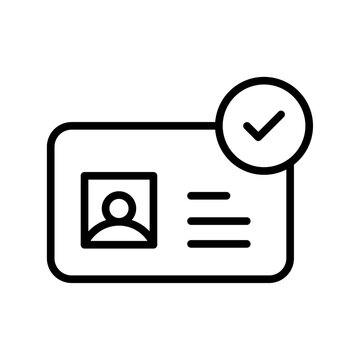 recommend clip art: KYC icon Outline vector for web ui