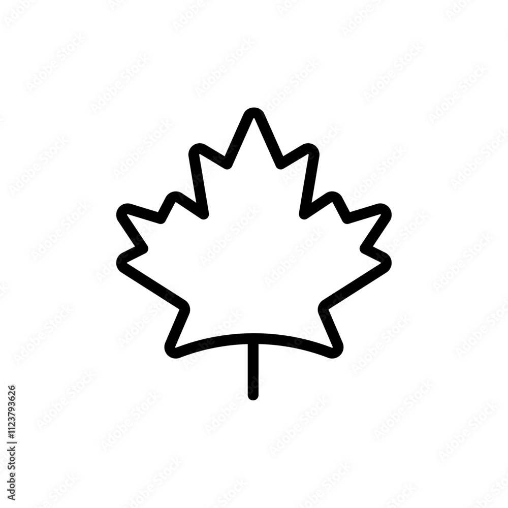 Poster Maple leaf icon Outline vector for web ui