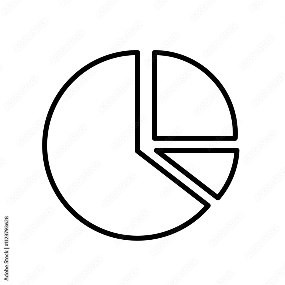 Poster market share icon outline vector for web ui