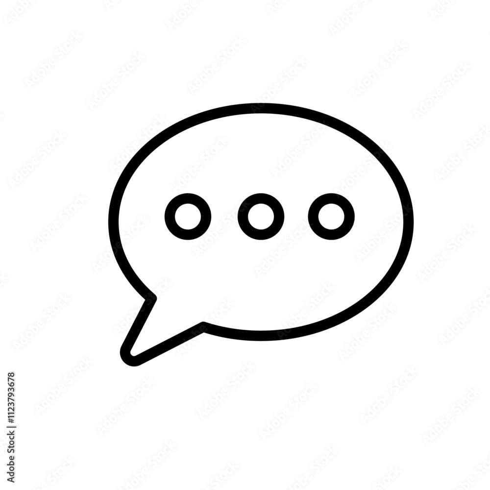 Poster Messaging icon Outline vector for web ui