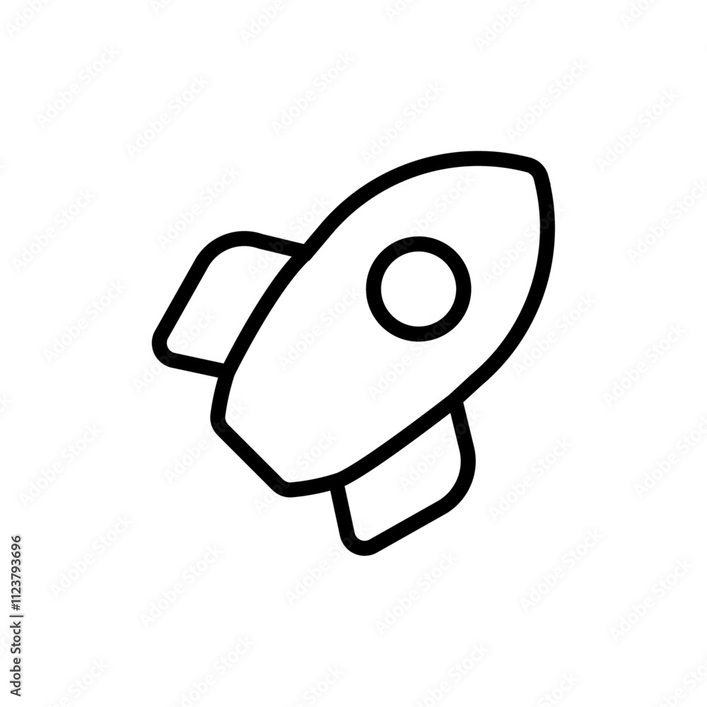 Aufkleber Missile icon Outline vector for web ui