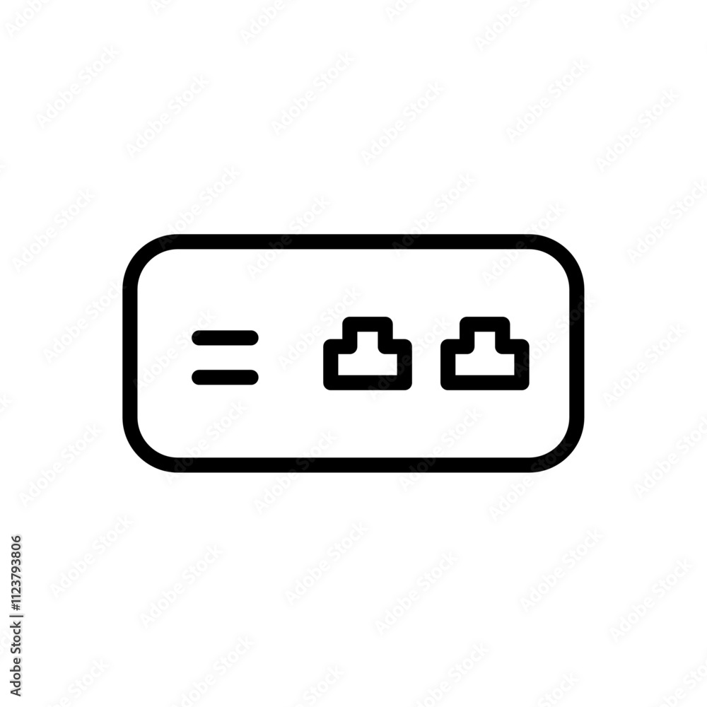 Poster network switch icon outline vector for web ui