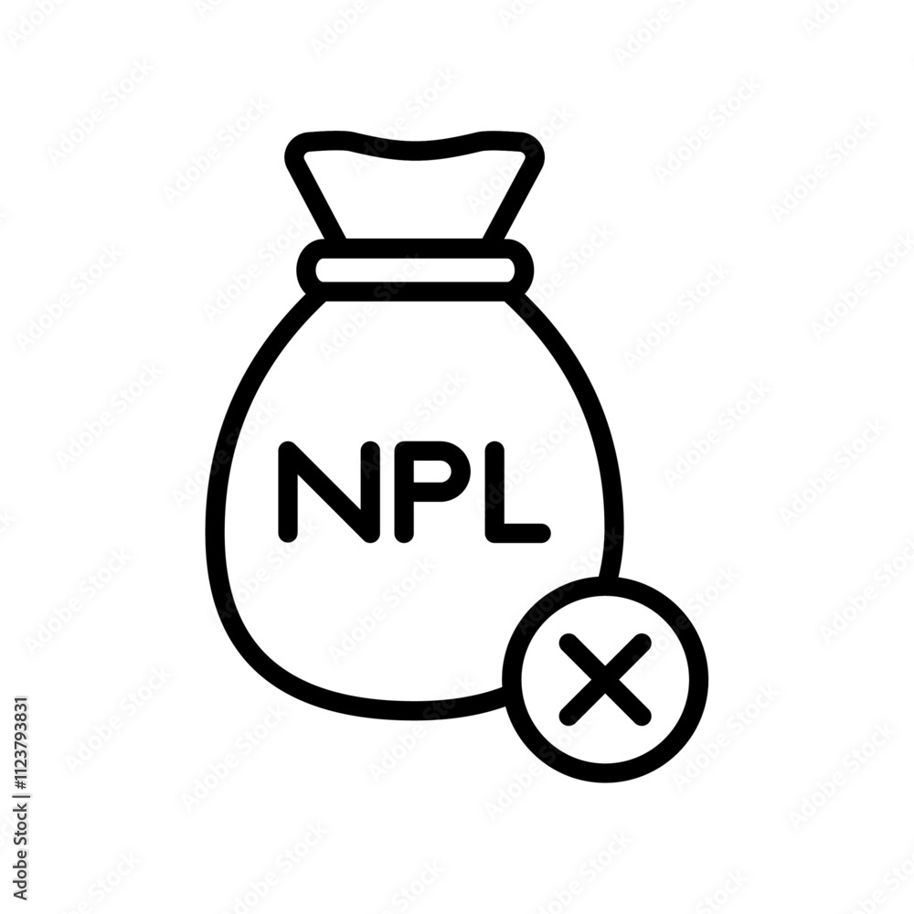 Fototapete npl icon outline vector for web ui