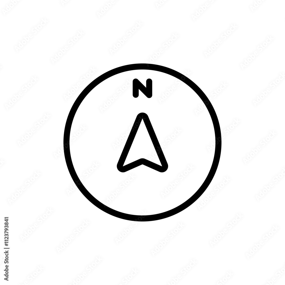 Poster North icon Outline vector for web ui