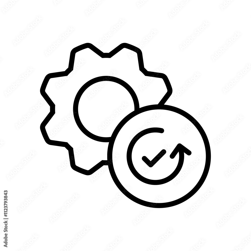 Poster optimization icon outline vector for web ui