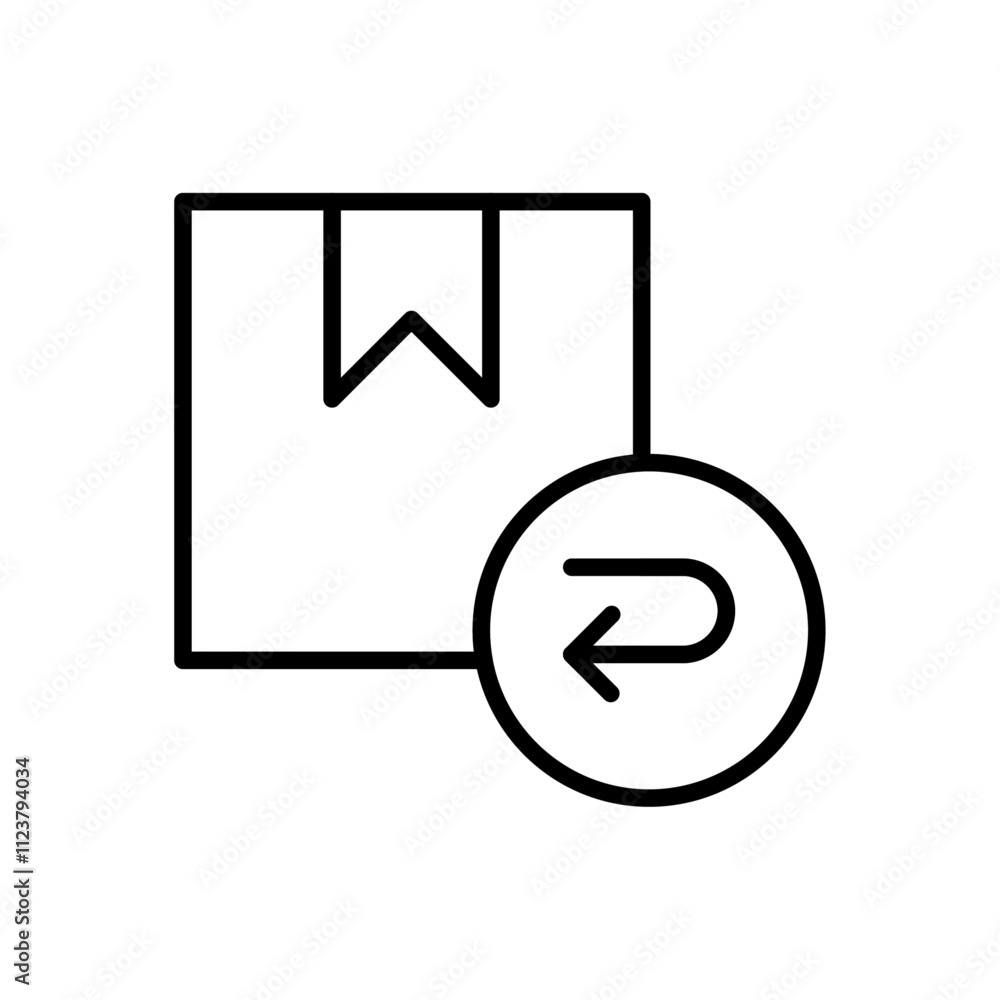 Aufkleber Return purchase icon Outline vector for web ui