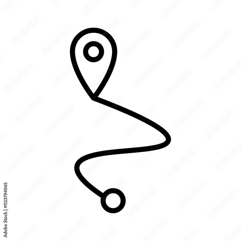 Aufkleber Roadmap icon Outline vector for web ui