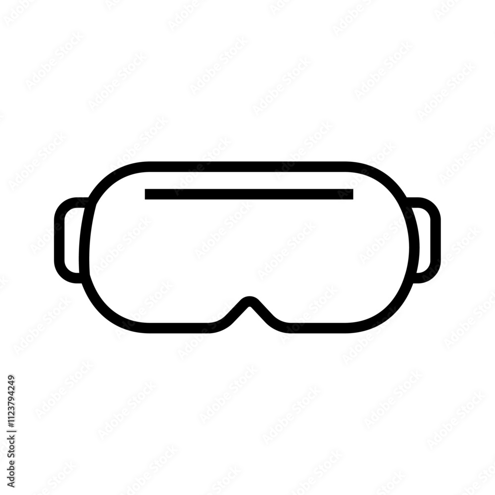 Poster Ski goggles icon Outline vector for web ui