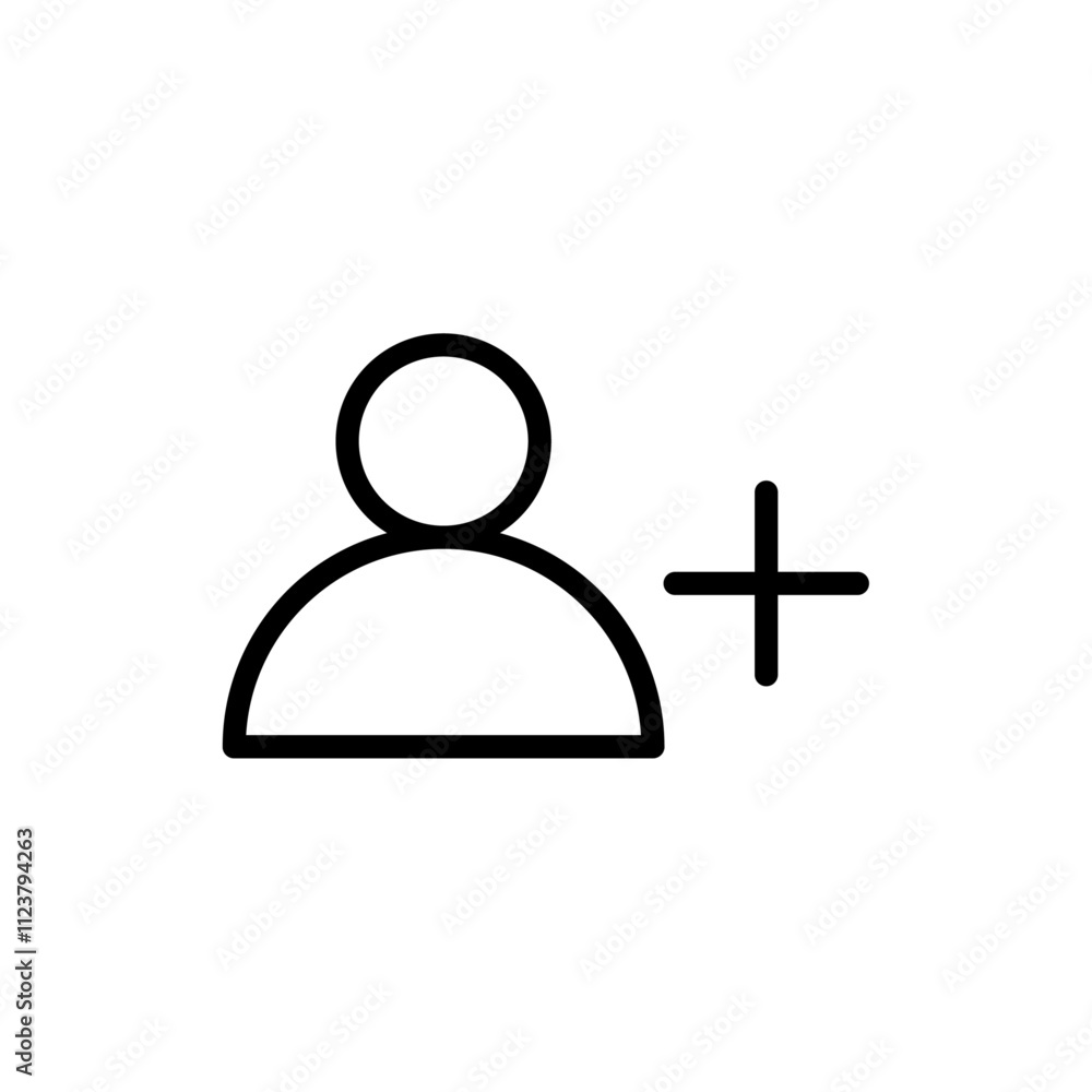 Poster Signup icon Outline vector for web ui
