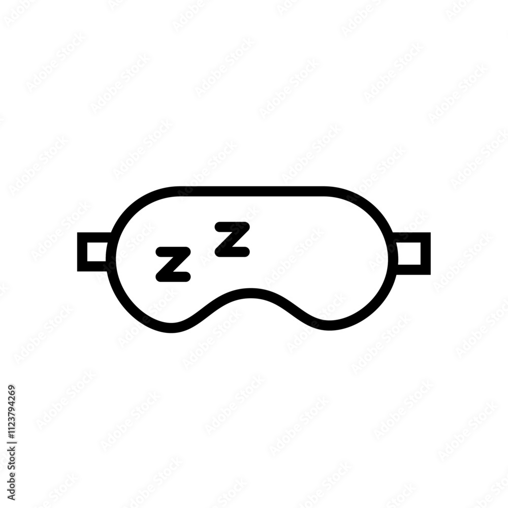 Poster Sleeping mask icon Outline vector for web ui