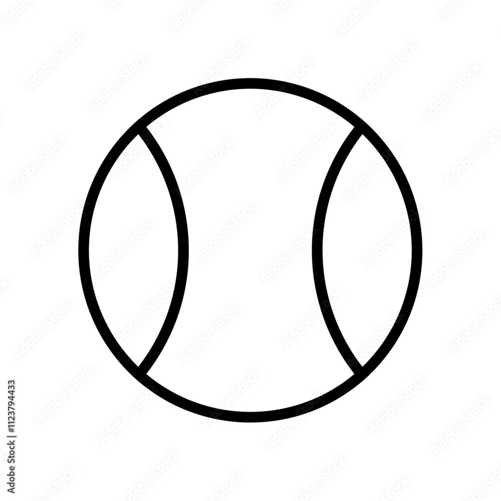 Poster tennis ball icon outline vector for web ui