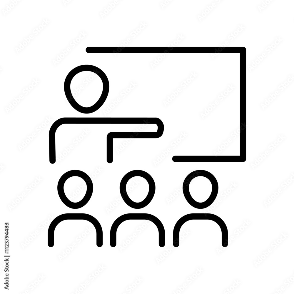 Aufkleber Training icon Outline vector for web ui