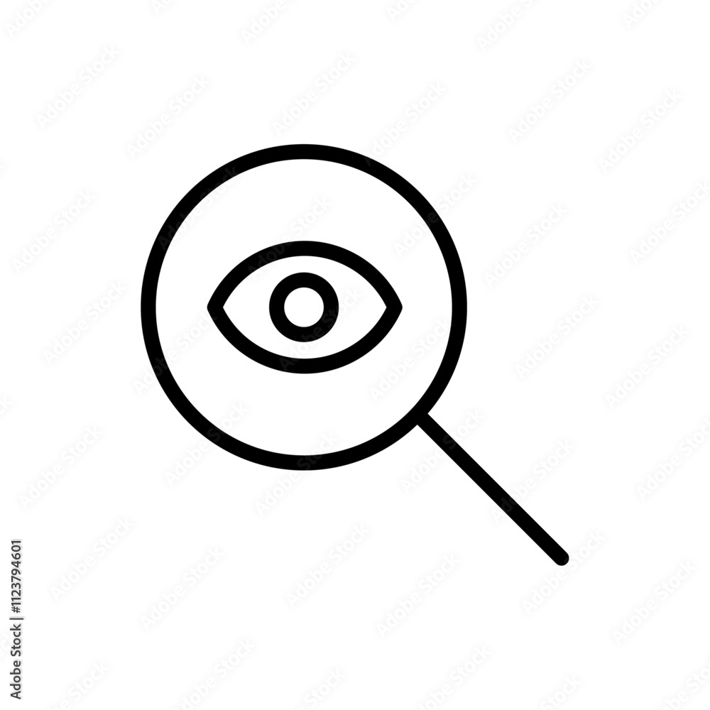 Poster Visible icon Outline vector for web ui