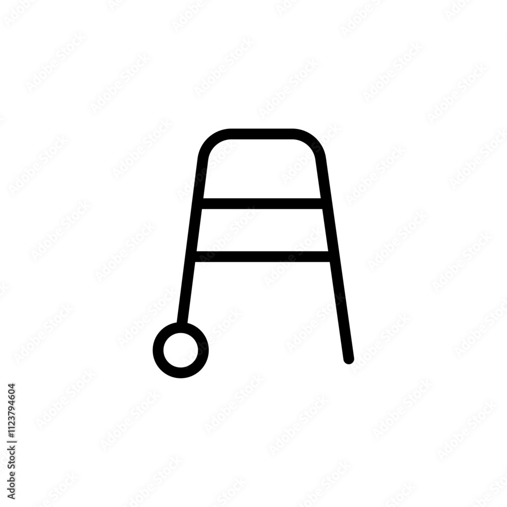 Poster Walker icon Outline vector for web ui