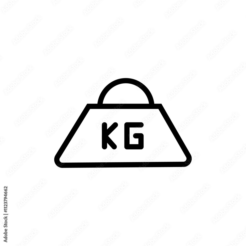 Poster Weight icon Outline vector for web ui