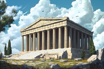 Fototapeta premium Ancient greek temple