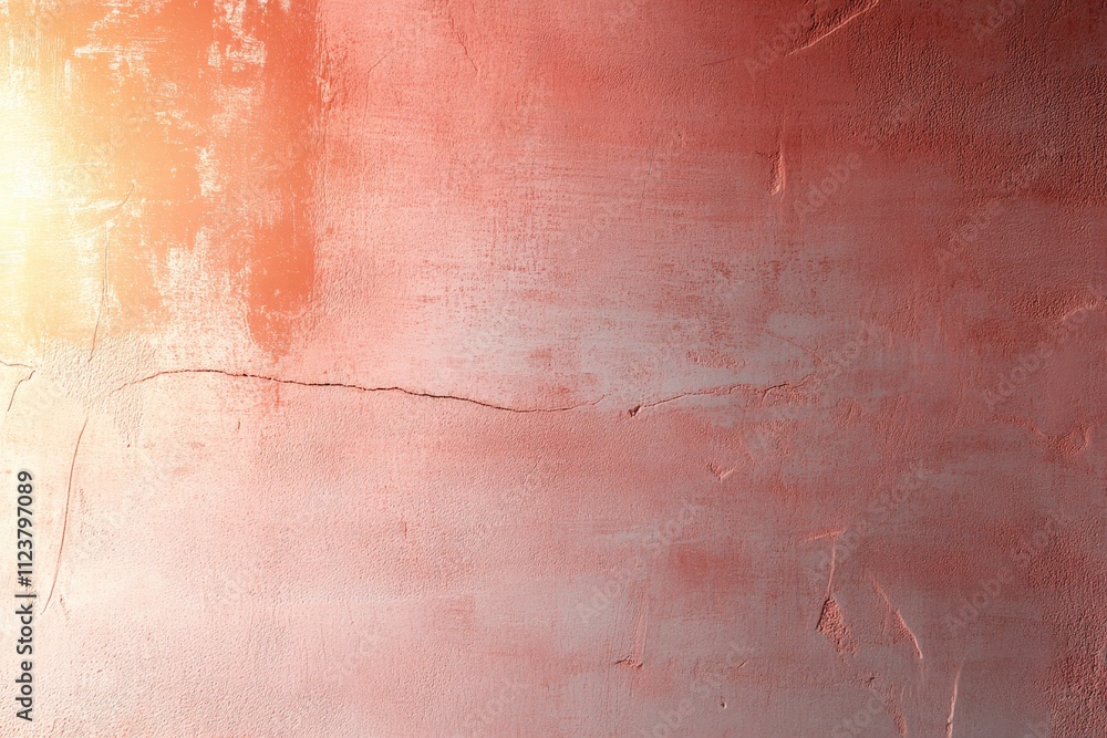 Aufkleber warm sunlight filters through a cracked wall, creating an inviting atmosphere in a serene setting