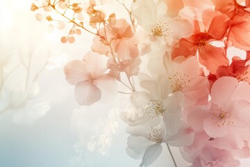 Delicate blossoms in soft hues create a serene atmosphere for springtime relaxation