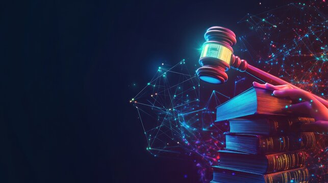 Digital Justice: Gavel, Books, and Network