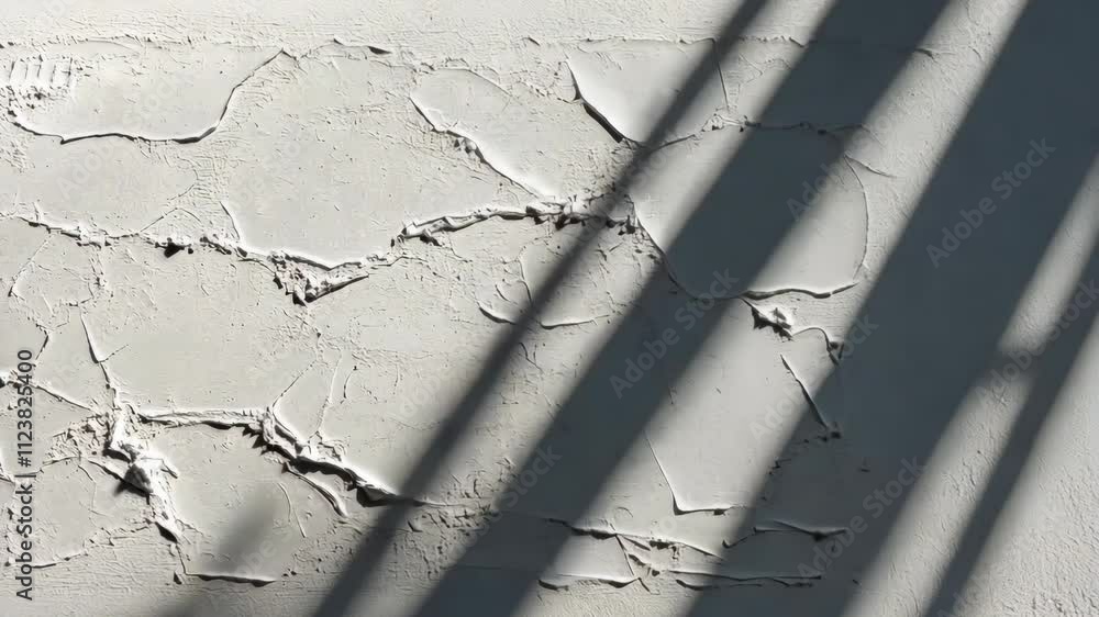 Poster cracked wall texture with shadows creating patterns in natural light during the afternoon