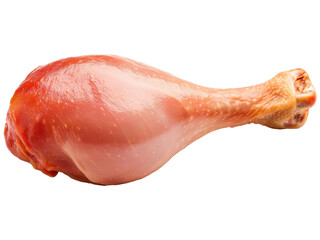 Fresh Raw Chicken Drumstick on White Background