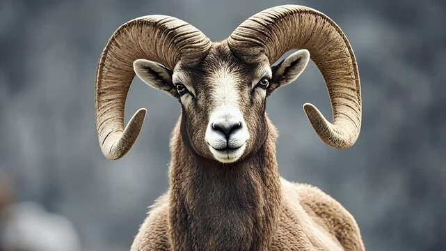 wild bighorn nature mammal wildlife olated animal white video