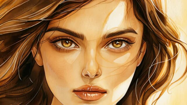 Celebrate Sita Navami with a beautiful watercolor portrait illustration of Sita.